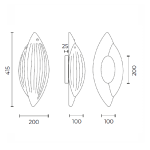 ARANDELA MUSA 2XG9 20X10X41,5CM