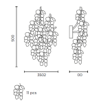 ARANDELA HERA 2XE14 35X20X50CM