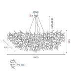 PENDENTE HERA 18XE14 180X65X52CM