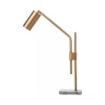 Abajur Cilindro Articulado Base de Mármore - Foco Metallo