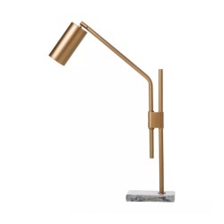 Abajur Cilindro Articulado Base de Mármore - Foco Metallo