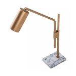 Abajur Cilindro Articulado Base de Mármore - Foco Metallo