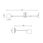 Arandela Astro Cúpula Moon Articulada - Foco Metallo