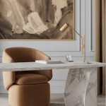 Abajur Cilindro Articulado Base de Mármore - Foco Metallo