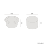 Balizador de Piso Chão Coin LED 0,3W 2700K IRC >90 Bivolt IP65 - Interlight