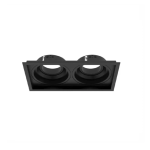 Spot de Embutir Micro Borda Recuado Quadrado Articulável Duplo Dicróica 2x MR16