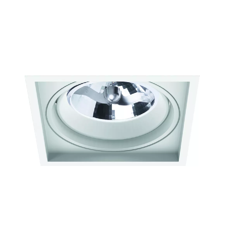 Spot de Embutir Micro Borda Recuado Quadrado Articulável AR111