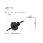 Poste Balizador Tibo Orientável LED 6W 2700K IRC >90 Bivolt IP65 Externo - Interlight