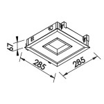 Embutido New Chess Quadrado LED 16,8W Bivolt 28,5x28,5x6,7cm - Newline