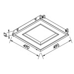 Embutido New Chess Quadrado LED 33,6W Bivolt 49x49x6,7cm - Newline