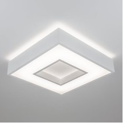 Plafon de Sobrepor New Chess Quadrado LED 33,6W Bivolt 47x47x8,3cm - Newline