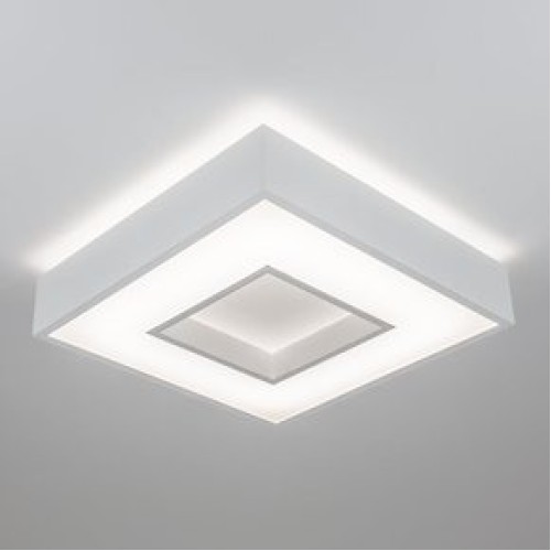 Plafon de Sobrepor New Chess Quadrado LED 33,6W Bivolt 47x47x8,3cm - Newline