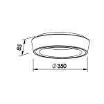 Plafon de Sobrepor Apollo Redondo LED 20W Bivolt Ø35x8,5cm - Newline