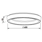 Plafon de Sobrepor Apollo Redondo LED 40W Bivolt Ø60x8,5m - Newline