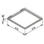 Embutido Edge Quadrado LED 32W Bivolt 61,6x61,6x4,5m - Newline