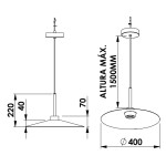 Pendente Plié LED 7W Bivolt Ø40x22cm - Newline