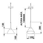 Pendente Plié LED 7W Bivolt Ø20x28cm - Newline