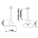 Pendente Plié LED 7W Bivolt Ø40x22cm - Newline