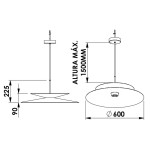 Pendente Plié LED 7W Bivolt Ø60x22,5cm - Newline