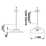 Pendente Plié LED 7W Bivolt Ø40x22cm - Newline