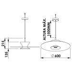 Pendente Plié LED 7W Bivolt Ø60x21,5cm - Newline