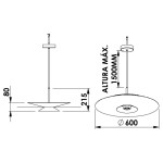 Pendente Plié LED 7W Bivolt Ø60x21,5cm - Newline