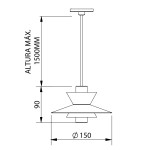 Pendente Colibri LED 5W Bivolt Ø15x9cm - Newline