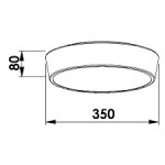Plafon de Sobrepor Lunare Redondo LED 25W Bivolt Ø35x8cm - Newline