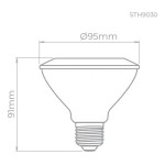 Lâmpada LED PAR30 ECO 9W E27 25° IRC >80  Bivolt - Stella