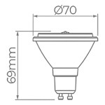 Lâmpada LED AR70 ECO 4W IRC >80 GU10 24° Bivolt - Stella