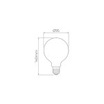 Lâmpada Balloon Milky G95 LED 7W IRC >80 E27 Bivolt - Stella