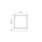 Painel Sobrepor Recuado Quadrado Deep LED 22W - Stella