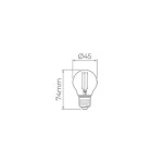 Lâmpada Mini Bulbo Vintage Filamento LED 2W IRC >80 E27 Bivolt - Stella