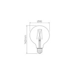 Lâmpada Balloon Vintage Filamento G95 LED 2W IRC >80 E27 Bivolt - Stella