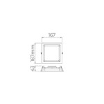 Painel Embutir Recuado Quadrado Deep LED 12W - Stella