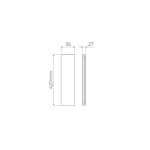 Arandela Luz Indireta Reflex 42cm LED 12W IRC >80 Bivolt IP65 - Stella