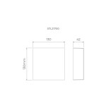 Arandela Ice Luz Geral Quadrada LED 7,5W IRC >80 Bivolt IP65 - Stella