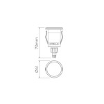 Balizador de Piso Chão Ring Redondo LED 1W 3000K IRC >80 Bivolt IP67 - Stella