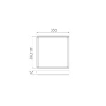 Painel Sobrepor Recuado Quadrado Deep LED 28W - Stella