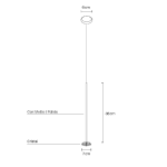 Pendente Solitário Cristal - WJ Luminárias